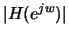 $\vert H(e^{jw})\vert$
